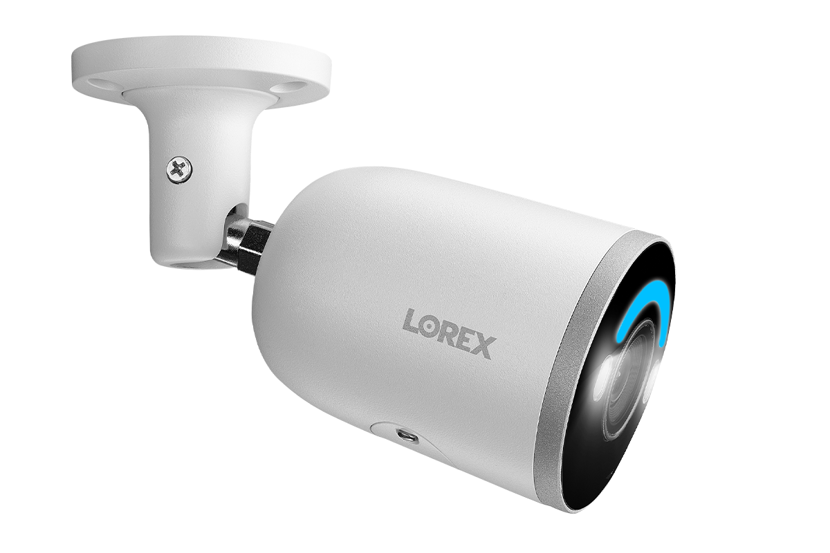 Lorex 4K IP Wired Bullet Security Camera with Smart Security Lighting and Smart Motion Detection