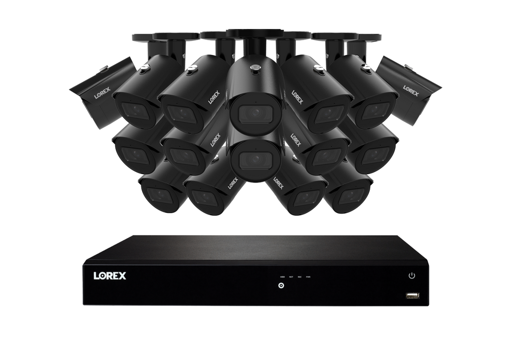 Lorex Fusion Series 4K 16 Camera Capable (Wired or Fusion Wi-Fi) 4TB Wired NVR System with A14 IP Bullet Cameras