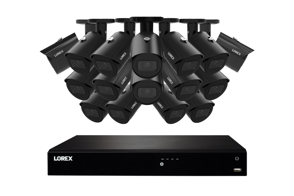 Lorex Fusion Series 4K 16 Camera Capable (Wired or Fusion Wi-Fi) 4TB Wired NVR System with A14 IP Bullet Cameras