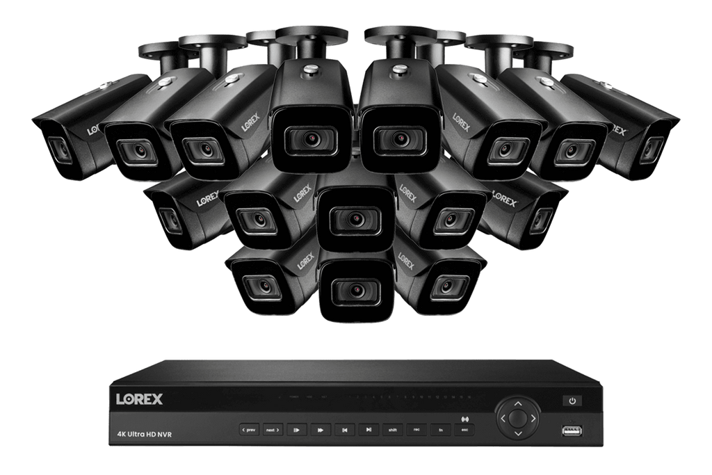 Lorex 4K (16 Camera Capable) 6TB Wired NVR System with Nocturnal 3 Smart IP Bullet Cameras with Listen-In Audio and 30FPS