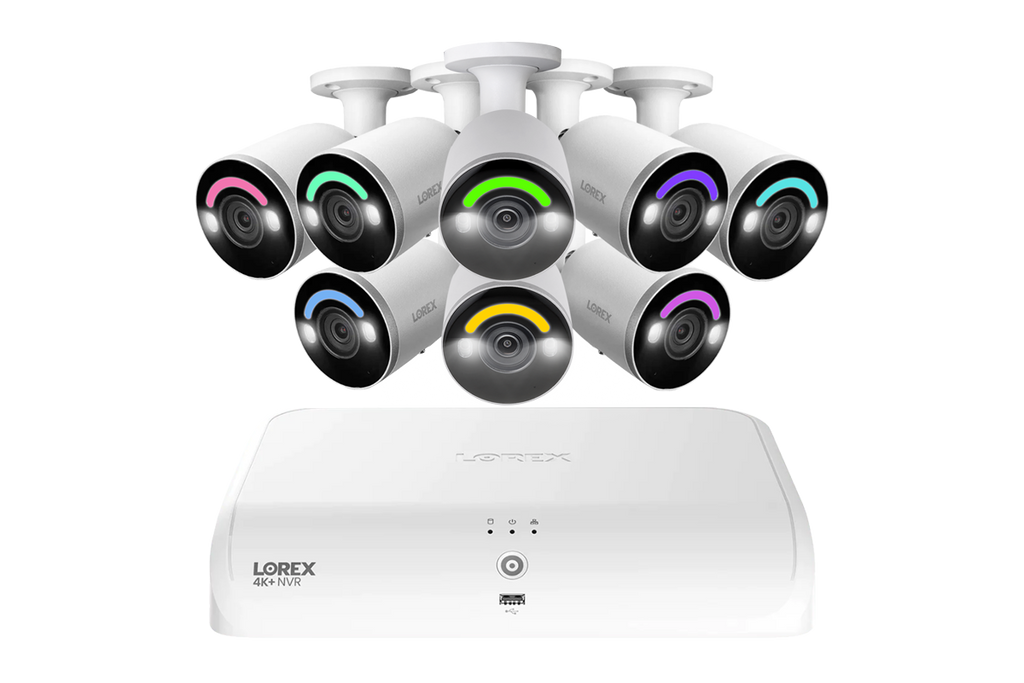 Lorex Fusion Series 4K 16 Channel (8 Wired + 8 Fusion Wi-Fi) 2TB Wired System with H12 Wired 4K IP Bullet Cameras