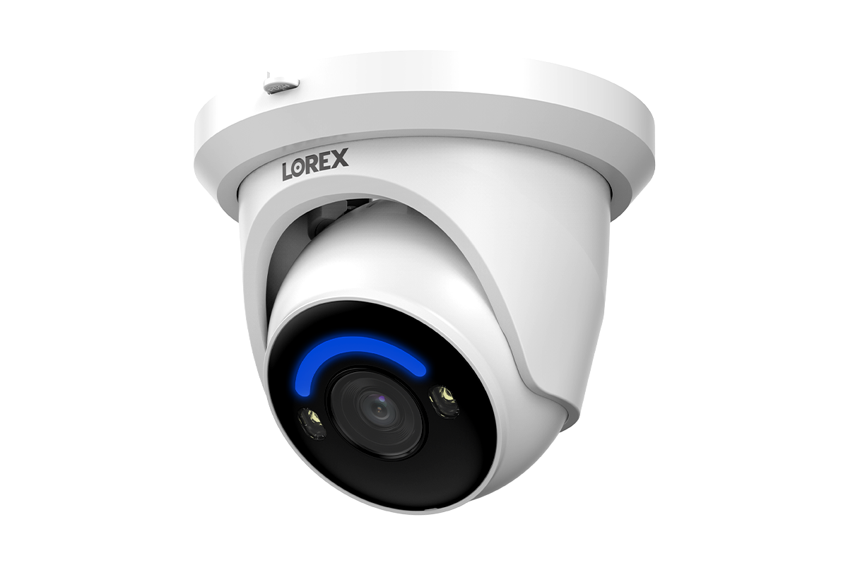 Lorex H12 4K IP Wired Turret Security Camera with Smart Security Lighting and Smart Motion Detection