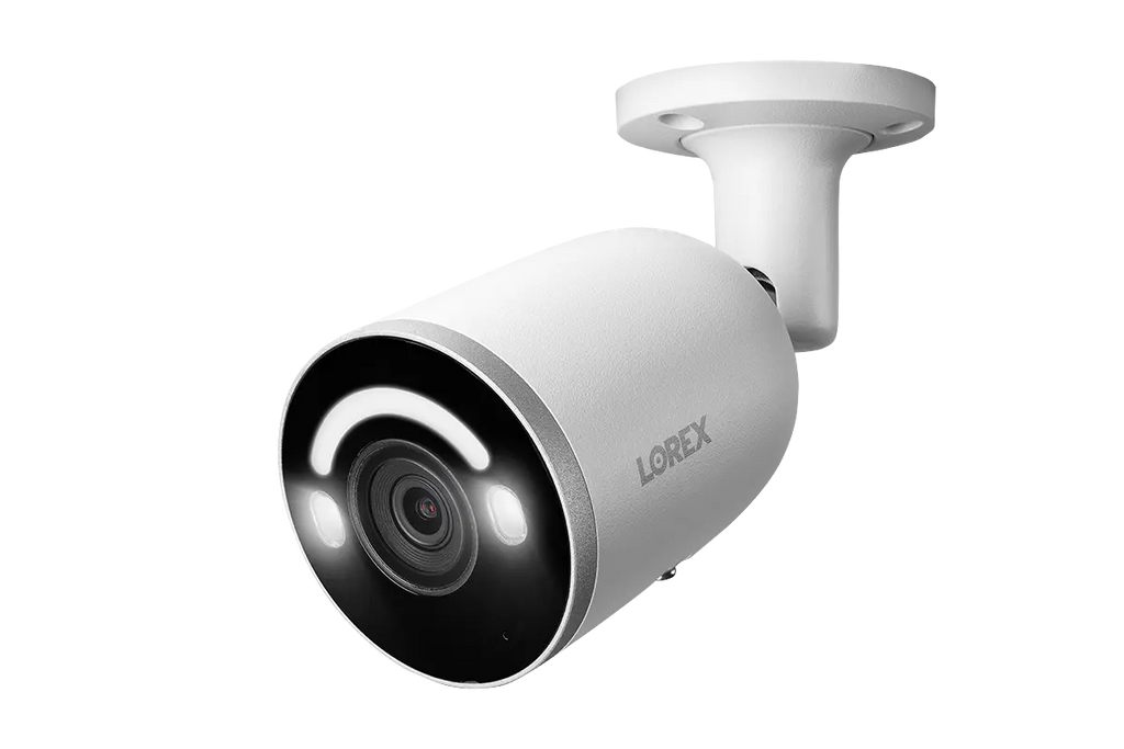 Lorex 4K IP Wired Bullet Security Camera with Smart Security Lighting and Smart Motion Detection