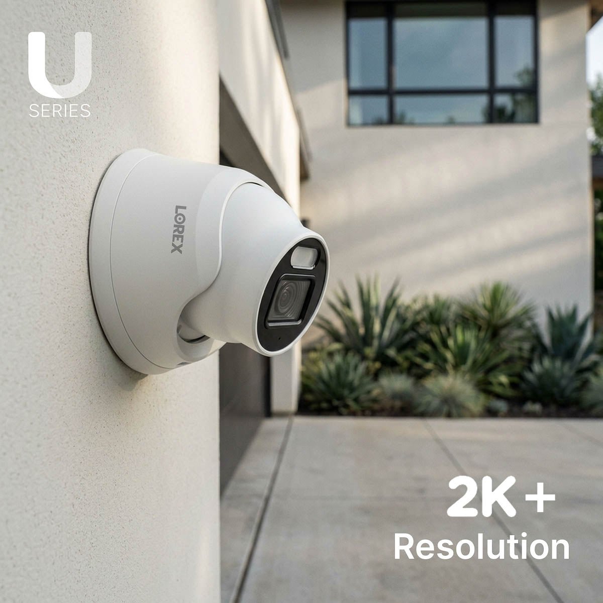 Lorex Connect U3 2K+ PoE Turret Camera with Red & Blue Deterrence Lights