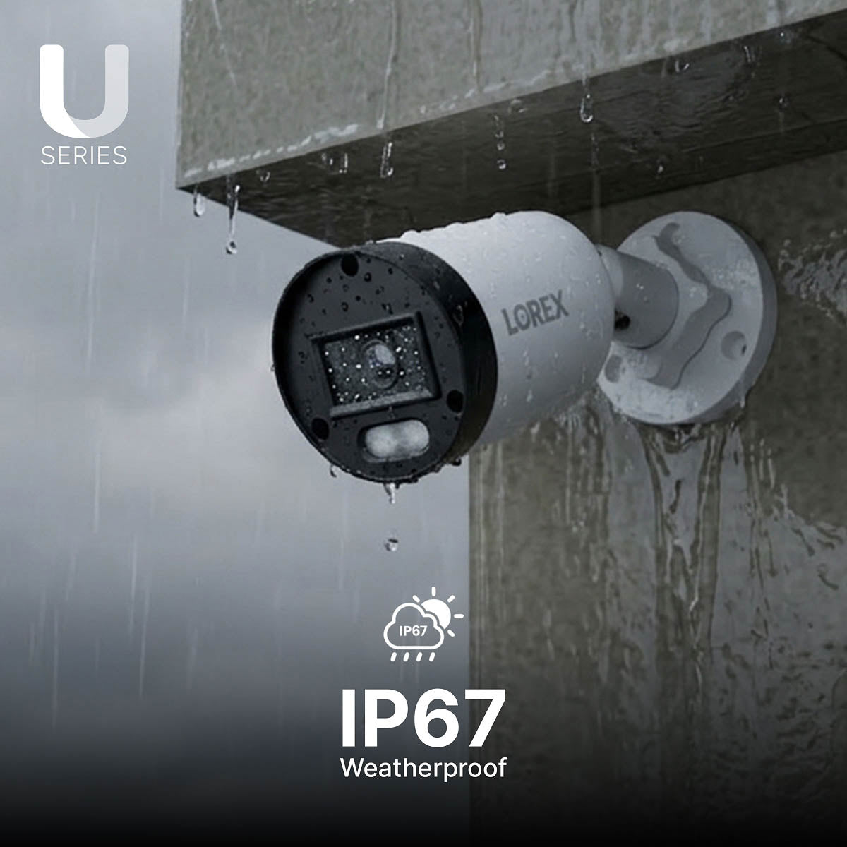 Lorex Connect U3 4K PoE Bullet Camera with Red & Blue Deterrence Lights