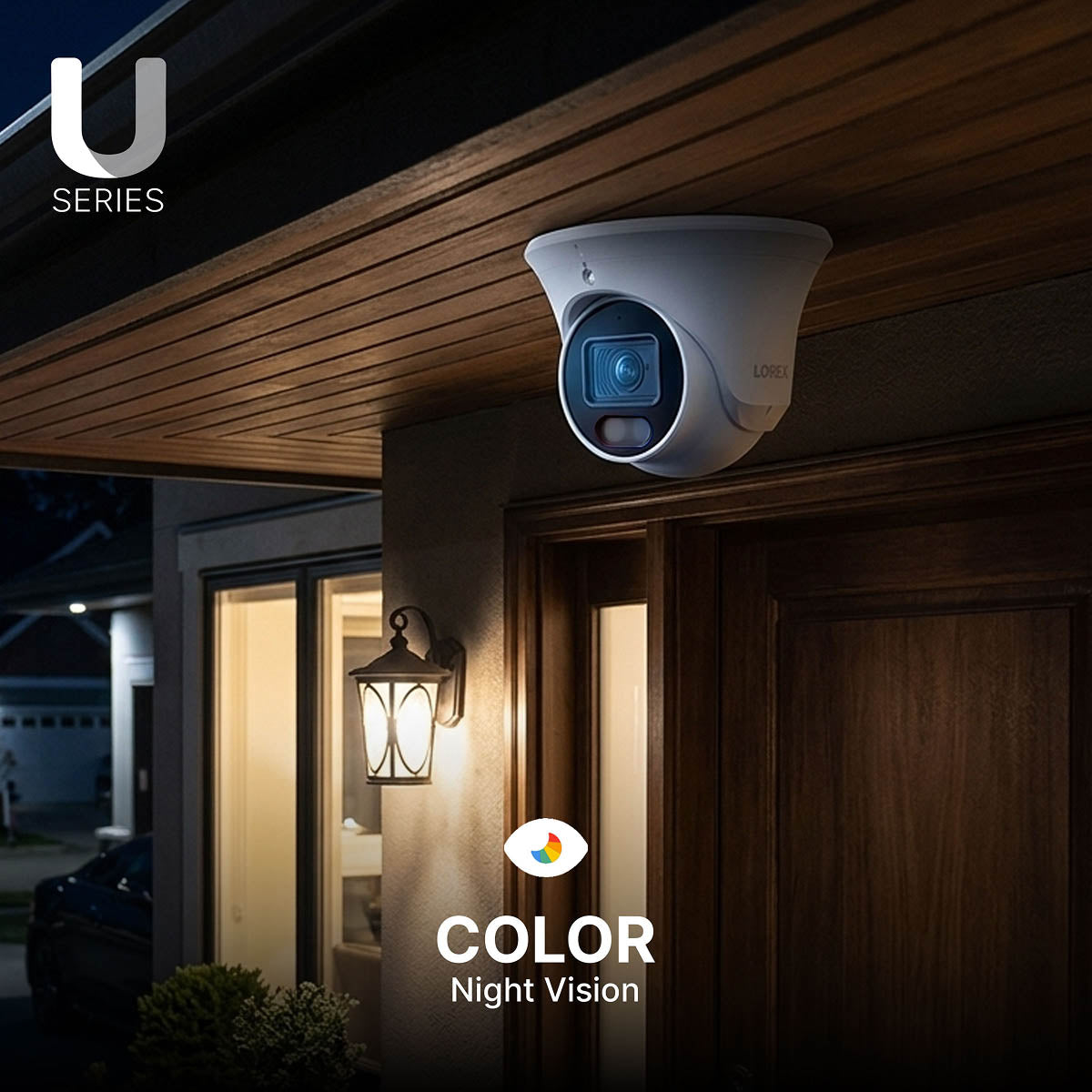 Lorex Connect U Series 4K 8-Channel Wired NVR System with U3 2K+ PoE Turret Cameras - 2TB