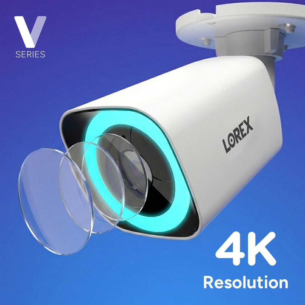 Lorex Connect V Series 4K 8-Channel Wired NVR System with V5 4K PoE Bullet Cameras - 1TB