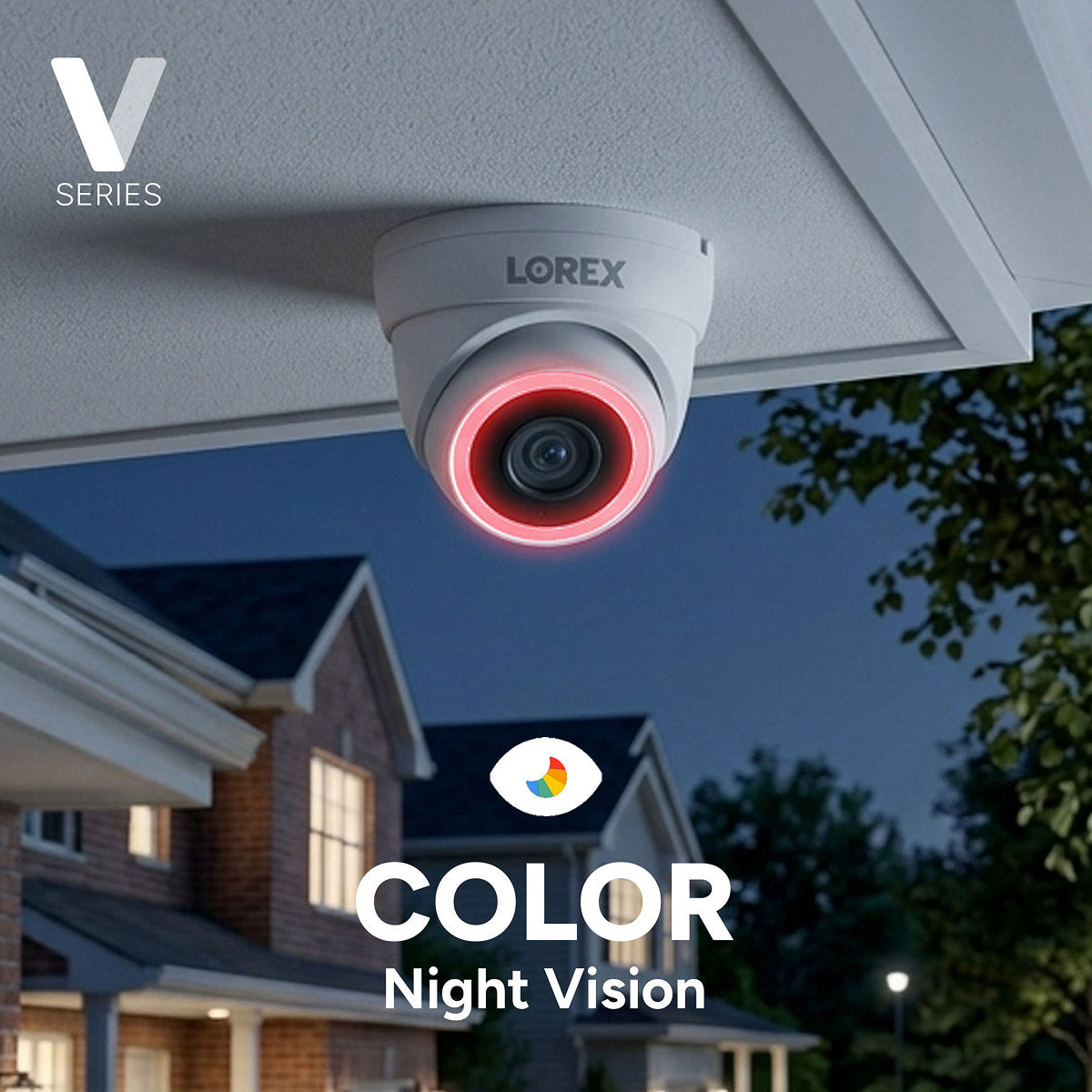 Lorex Connect V Series 4K 8-Channel Wired NVR System with V5 4K PoE Turret Cameras - 1TB