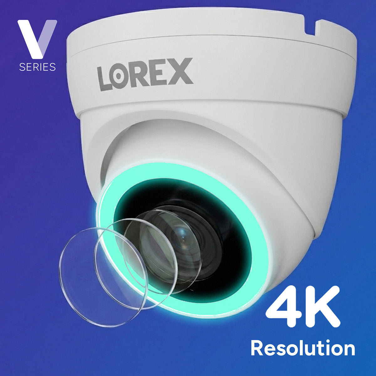 Lorex Connect V Series 4K 8-Channel Wired NVR System with V5 4K PoE Turret Cameras - 1TB