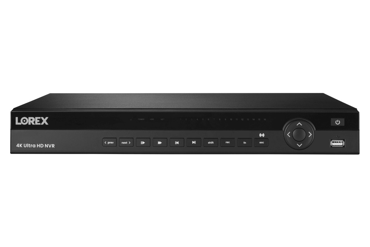 Lorex 4K (16 Camera Capable) 6TB Wired NVR System with Nocturnal 3 Smart IP Bullet Cameras with Listen-In Audio and 30FPS