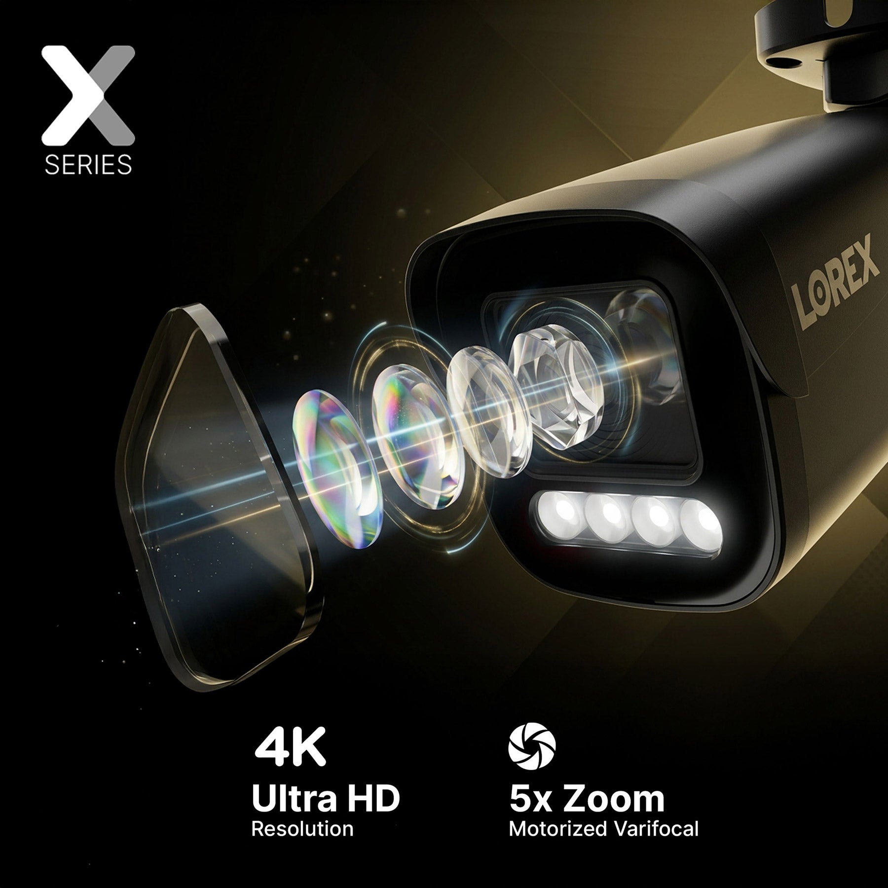 Lorex Connect X Series 4K 8-Channel Wired NVR System with X3 Bullet Security Cameras - 2TB