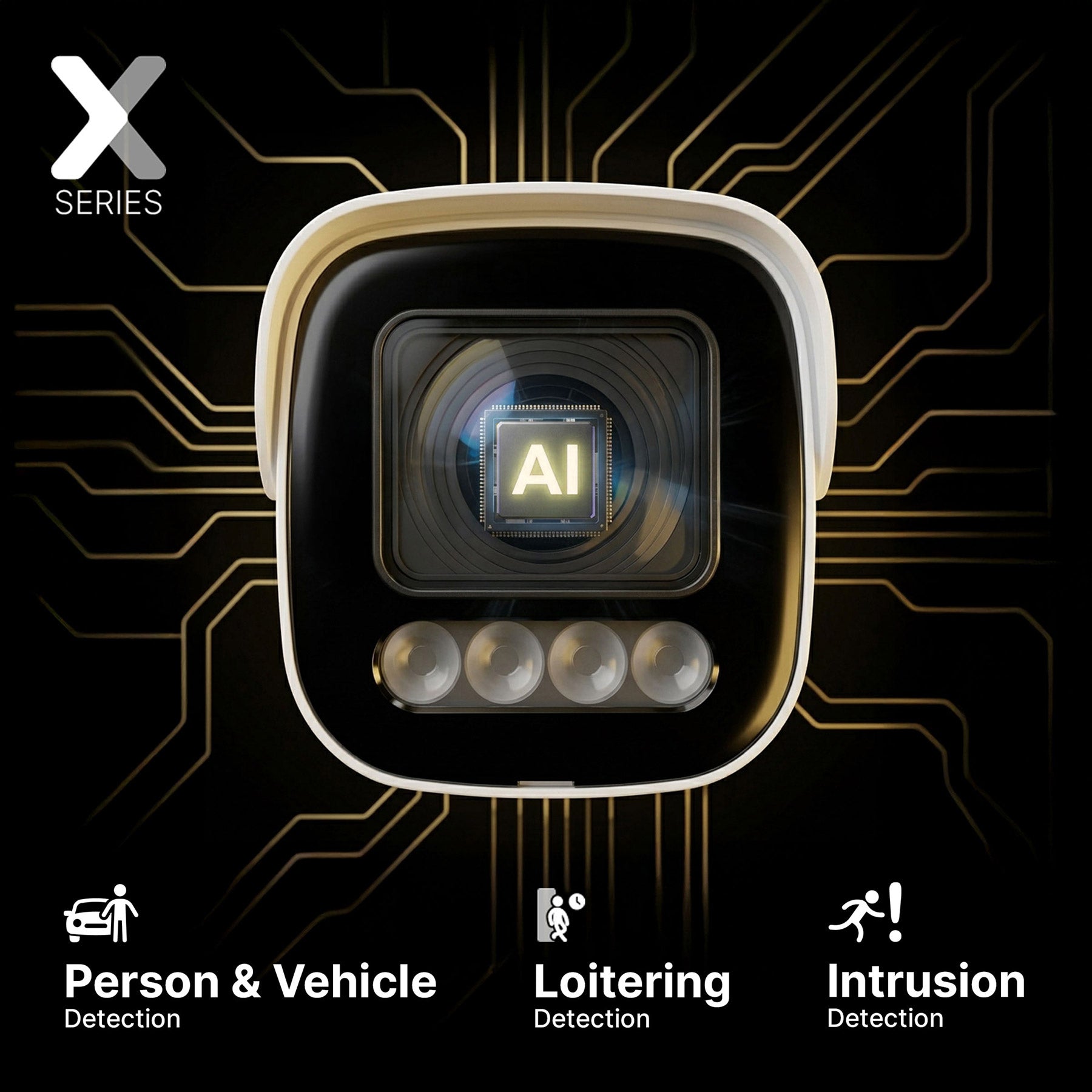 Lorex Connect X Series 4K 8-Channel Wired NVR System with X3 Bullet Security Cameras - 2TB