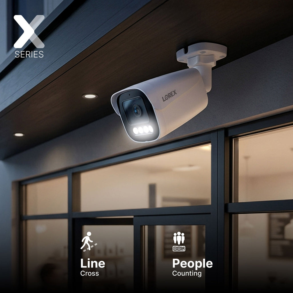 Lorex Connect X Series 4K 8-Channel Wired NVR System with X3 Bullet Security Cameras - 2TB