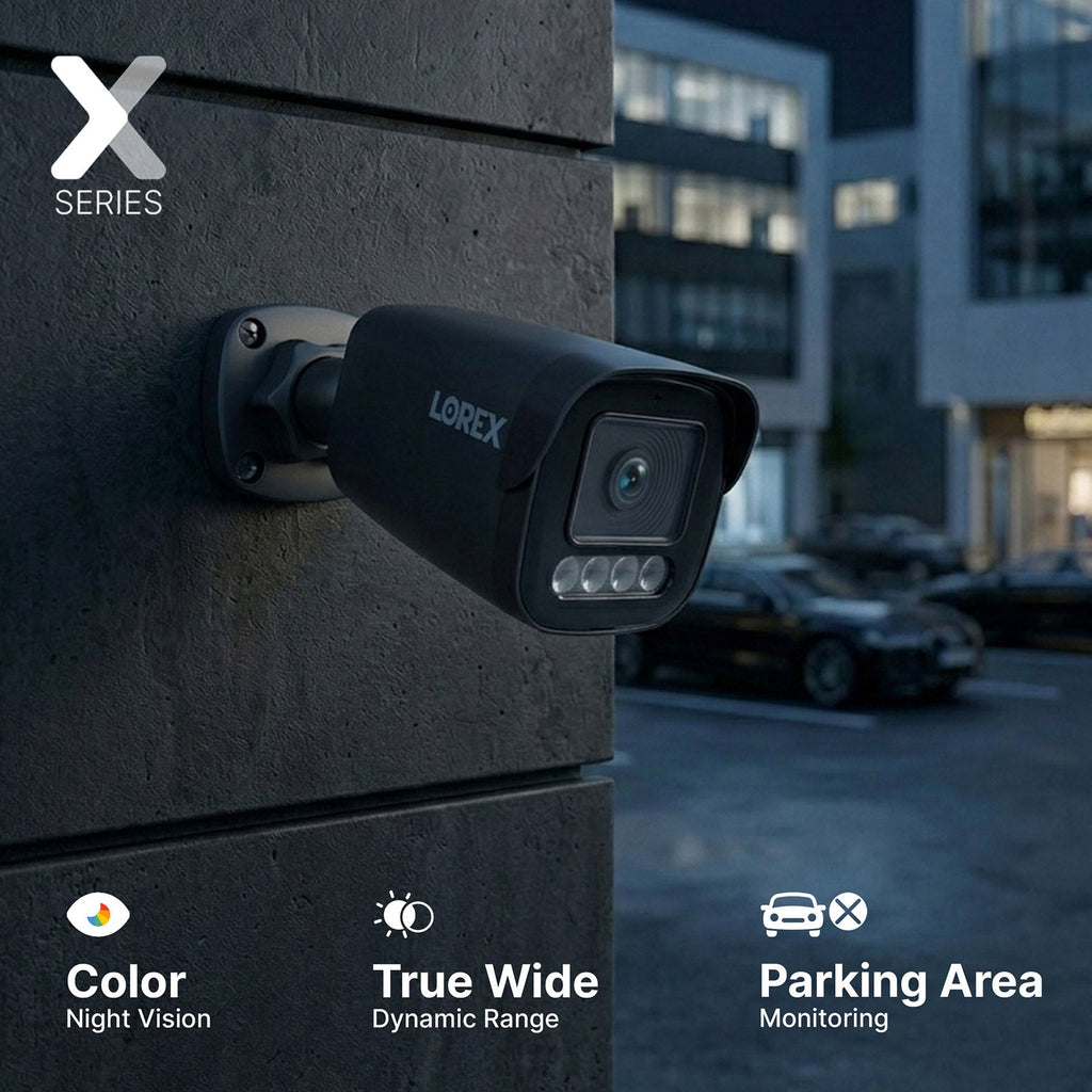 Lorex Connect X Series 4K 8-Channel Wired NVR System with X3 Bullet Security Cameras - 2TB