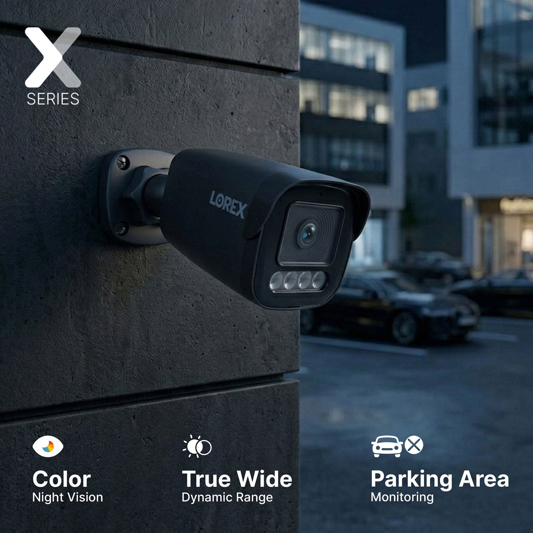 Lorex Connect X Series 4K 8-Channel Wired NVR System with X3 Bullet Security Cameras - 2TB