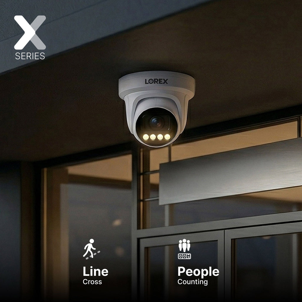 Lorex Connect X Series 4K 8-Channel Wired NVR System with X3 Turret Security Cameras - 2TB