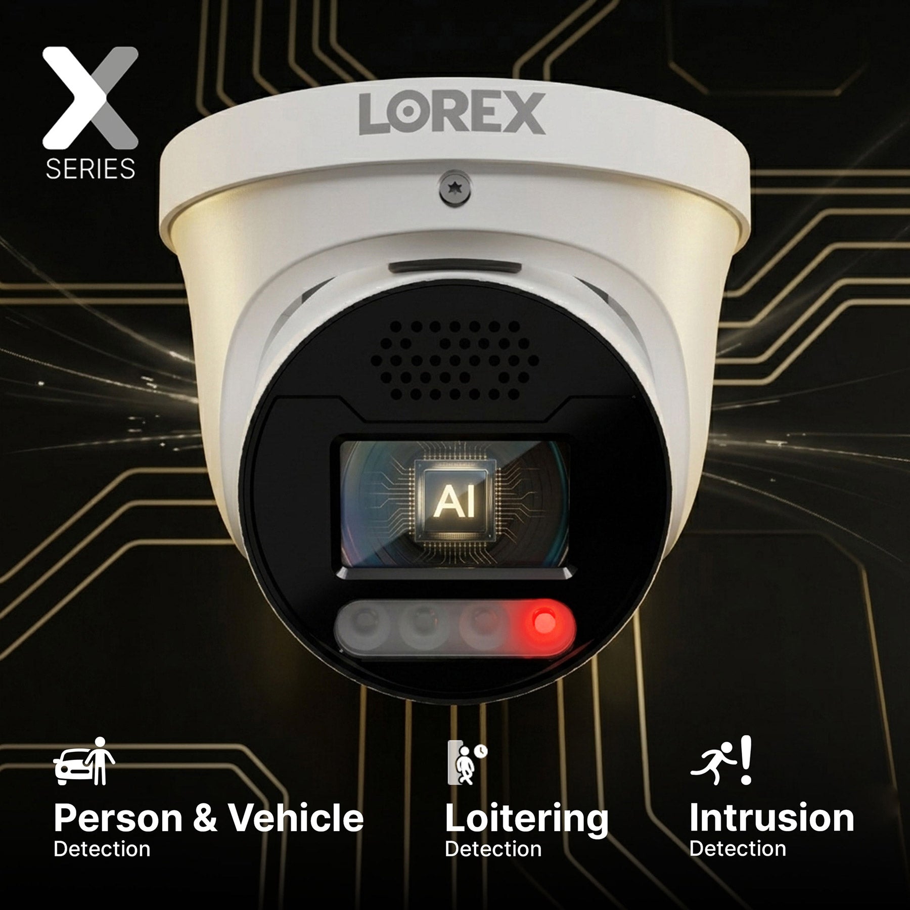 Lorex Connect X Series 4K 8-Channel Wired NVR System with X5 Turret Security Cameras - 2TB