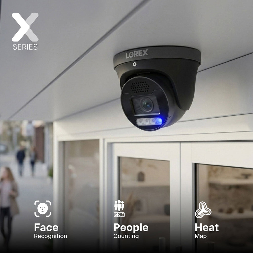 Lorex Connect X Series 4K 8-Channel Wired NVR System with X5 Turret Security Cameras - 2TB