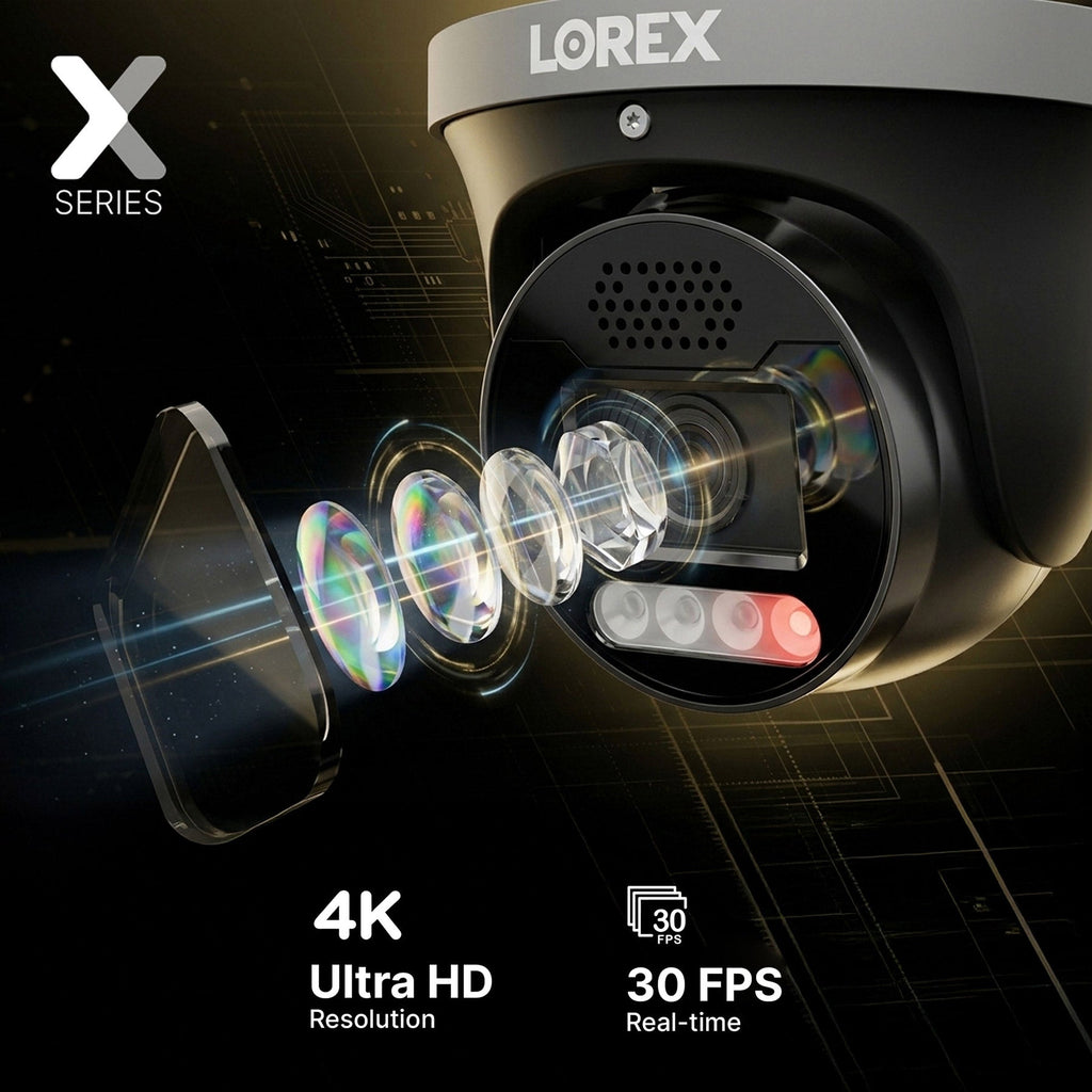 Lorex Connect X Series 4K 16-Channel Wired NVR System with X5 Turret Security Cameras - 4TB