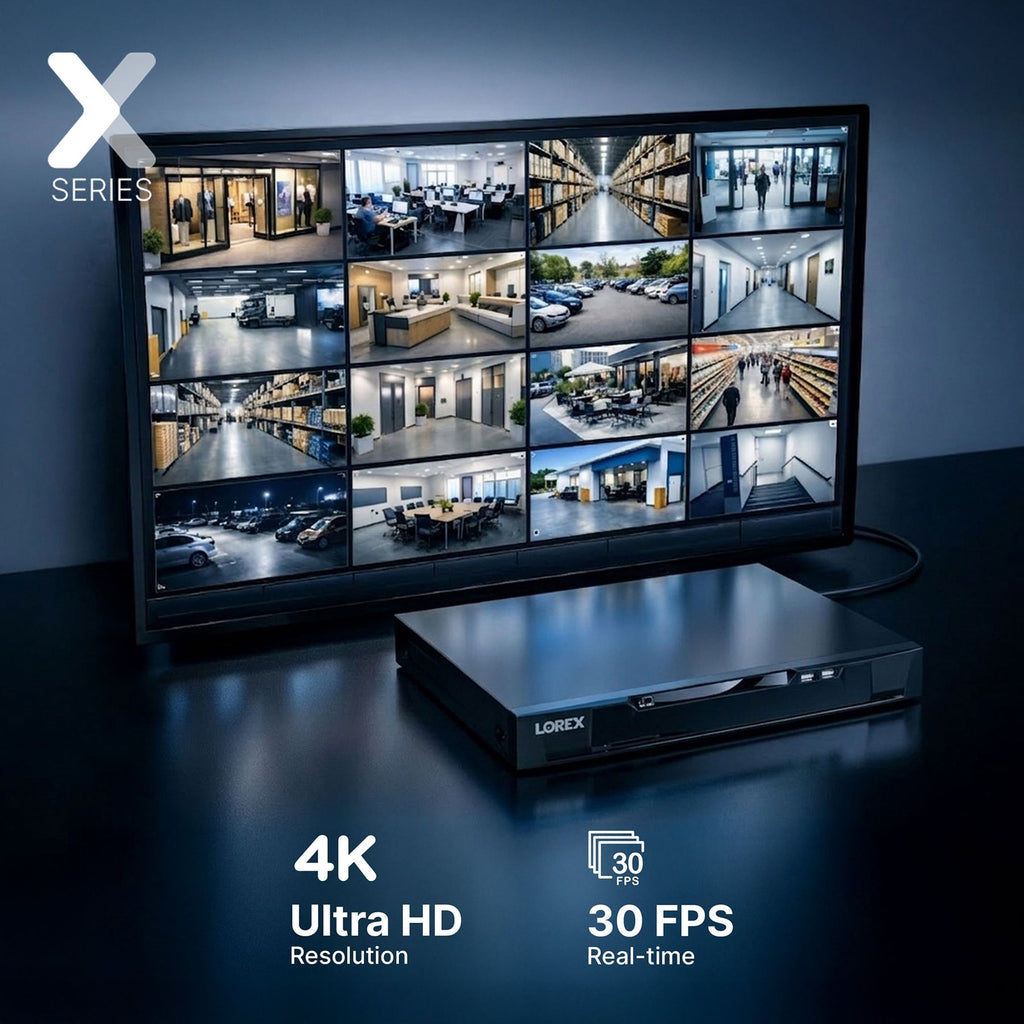 Lorex Connect X Series 4K 16-Channel Wired NVR System with X5 Turret Security Cameras - 4TB