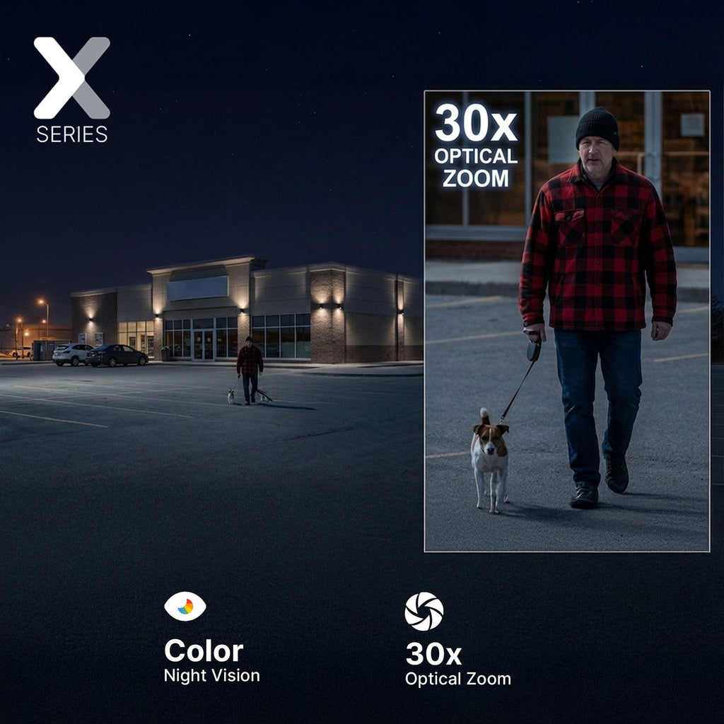 Lorex Connect X Series 4K PTZ PoE Camera with 30× Optical Zoom